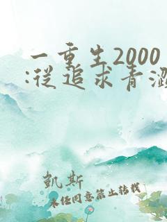 一重生2000:从追求青涩校花同桌开始