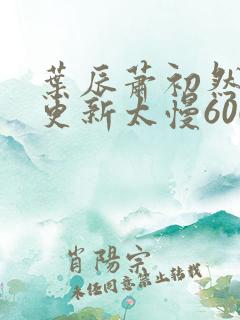 叶辰萧初然刚刚更新太慢600集