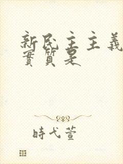 新民主主义革命实质是