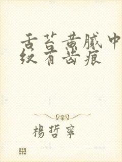 舌苔黄腻中间裂纹有齿痕