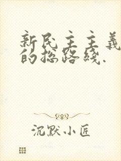 新民主主义革命的总路线.