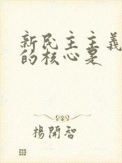 新民主主义革命的核心是