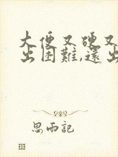 大便又硬又粗排出困难,还出血