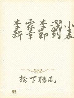 李霖李澜小说最新章节列表官场奇才