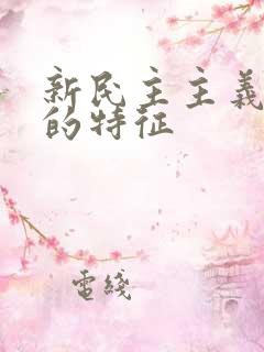 新民主主义革命的特征