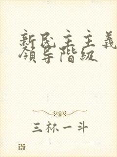 新民主主义革命领导阶级