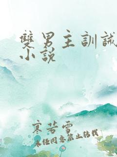 双男主训诫调教小说