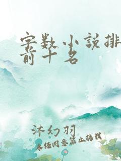 字数小说排行榜前十名