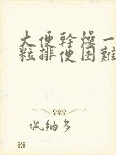 大便干燥一粒一粒排便困难