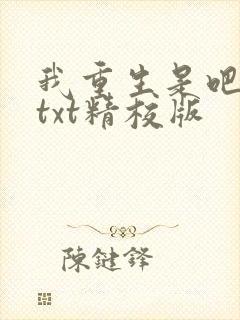 我重生是吧程逐txt精校版