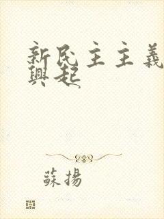 新民主主义革命兴起