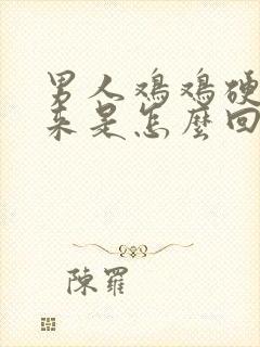 男人鸡鸡硬不起来是怎么回事