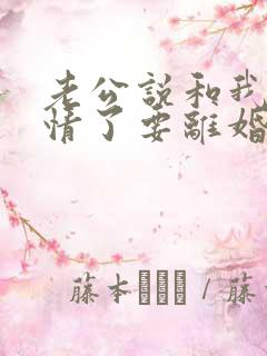 老公说和我没感情了要离婚我该怎么办