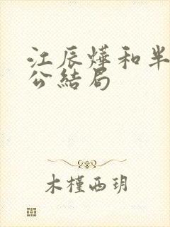 江辰烨和半熟老公结局