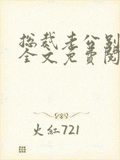 总裁老公别太坏全文免费阅读小说