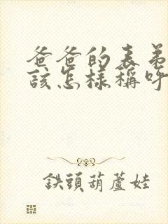 爸爸的表弟老婆该怎样称呼