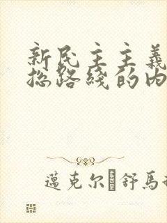 新民主主义革命总路线的内容