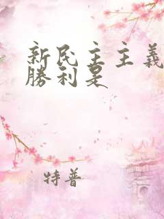 新民主主义革命胜利是