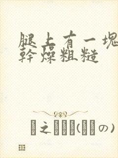 腿上有一块皮肤干燥粗糙