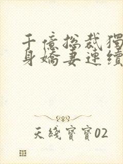 千亿总裁独宠替身娇妻连续剧