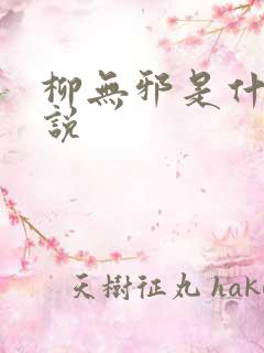 柳无邪是什么小说