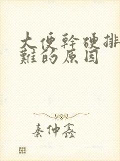 大便干硬排便困难的原因