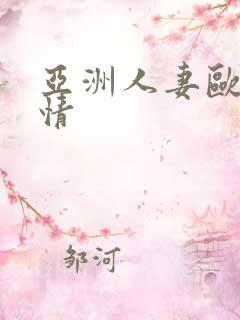 亚洲人妻欧美激情