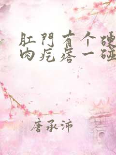 肛门有个硬硬的肉疙瘩一碰会疼