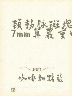 颈动脉斑块1·7mm算严重吗