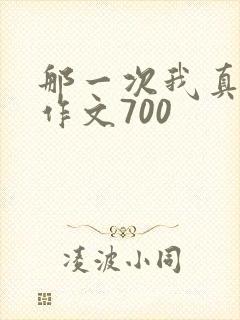 那一次我真感动作文700