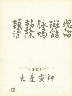 颈动脉斑块可以清除吗能治好吗