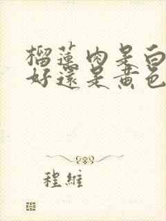 榴莲肉是白色的好还是黄色的好