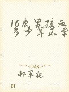 16岁男孩血压多少算正常