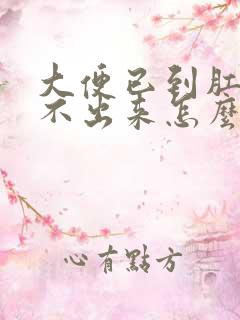 大便已到肛门拉不出来怎么办