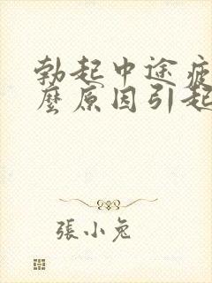 勃起中途疲软什么原因引起的