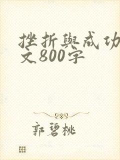 挫折与成功议论文800字