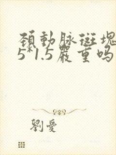 颈动脉斑块4.5*1.5严重吗