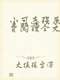 小可志强原文免费阅读全文