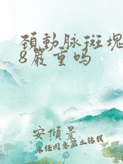 颈动脉斑块0.8严重吗