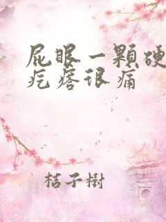 屁眼一颗硬硬的疙瘩很痛