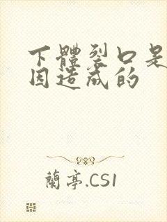 下体裂口是啥原因造成的