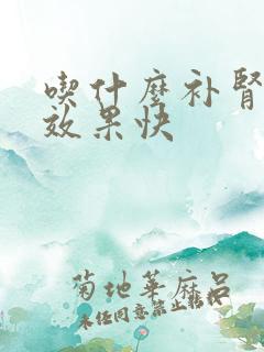 吃什么补肾助阳效果快