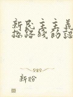 新民主主义革命总路线的认识