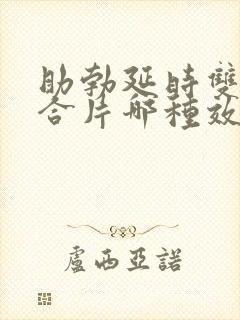 助勃延时双效混合片哪种效果最好