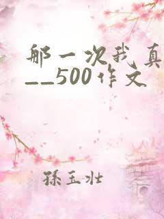 那一次我真____500作文
