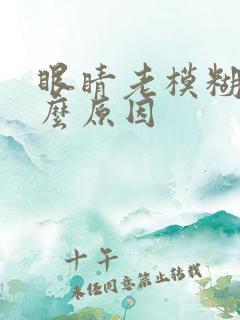 眼睛老模糊是什么原因