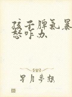 孩子脾气暴躁易怒咋办