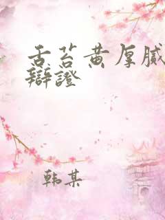 舌苔黄厚腻中医辩证