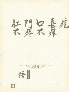 肛门口长疙瘩 不疼不痒