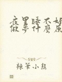 夜里睡不好老是做梦什么原因